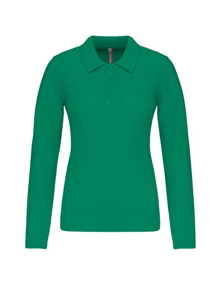 K-KA257-LADIES’ LONG-SLEEVED PIQUÉ POLO SHIRT