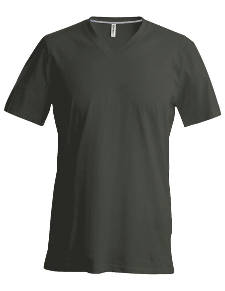 K-KA357-T-shirt col V manches courtes