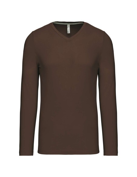 K-KA358-T-shirt col V manches longues