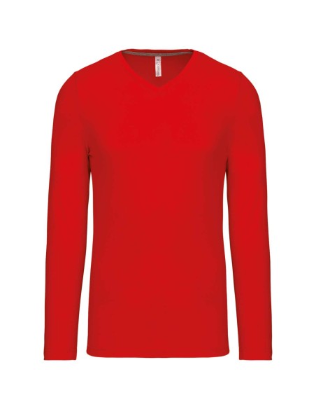 K-KA358-T-shirt col V manches longues