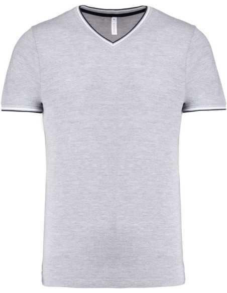 K-KA374-MEN'S PIQUÉ KNIT V-NECK T-SHIRT