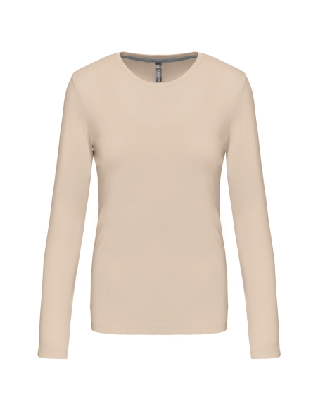 K-KA383-LADIES' LONG-SLEEVED CREW NECK T-SHIRT