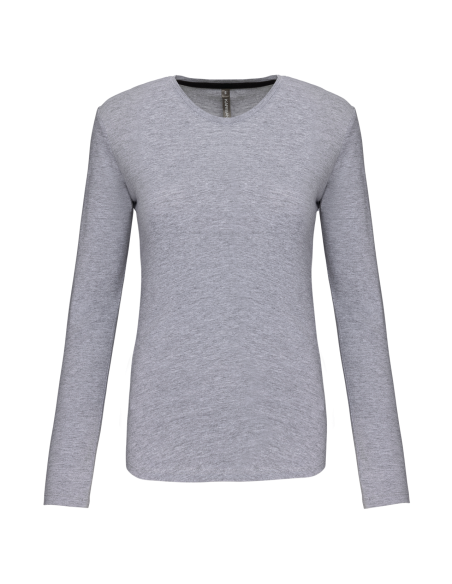 K-KA383-LADIES' LONG-SLEEVED CREW NECK T-SHIRT