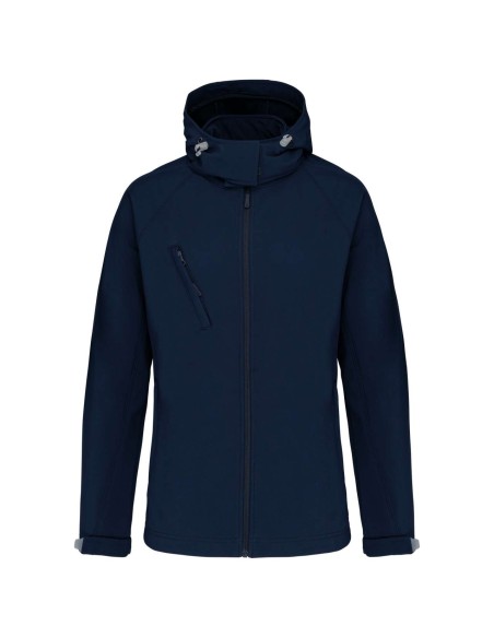 K-KA414-LADIES' DETACHABLE HOODED SOFTSHELL JACKET