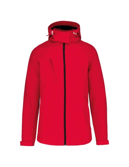 K-KA414-LADIES' DETACHABLE HOODED SOFTSHELL JACKET