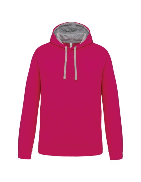 K-KA446-MEN'S CONTRAST HOODED SWEATSHIRT