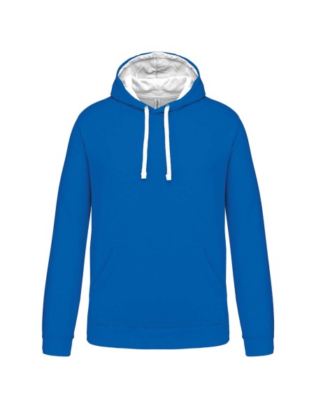 K-KA446-MEN'S CONTRAST HOODED SWEATSHIRT