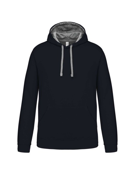 K-KA446-MEN'S CONTRAST HOODED SWEATSHIRT