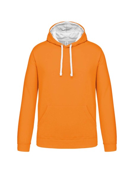 K-KA446-MEN'S CONTRAST HOODED SWEATSHIRT