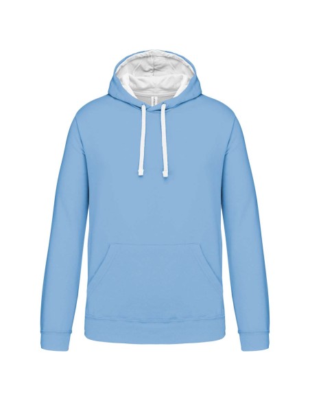 K-KA446-MEN'S CONTRAST HOODED SWEATSHIRT