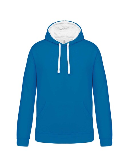 K-KA446-MEN'S CONTRAST HOODED SWEATSHIRT