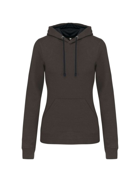 K-KA465-LADIES’ CONTRAST HOODED SWEATSHIRT