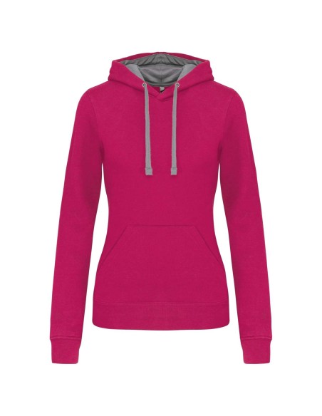 K-KA465-LADIES’ CONTRAST HOODED SWEATSHIRT
