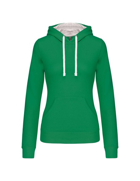 K-KA465-LADIES’ CONTRAST HOODED SWEATSHIRT