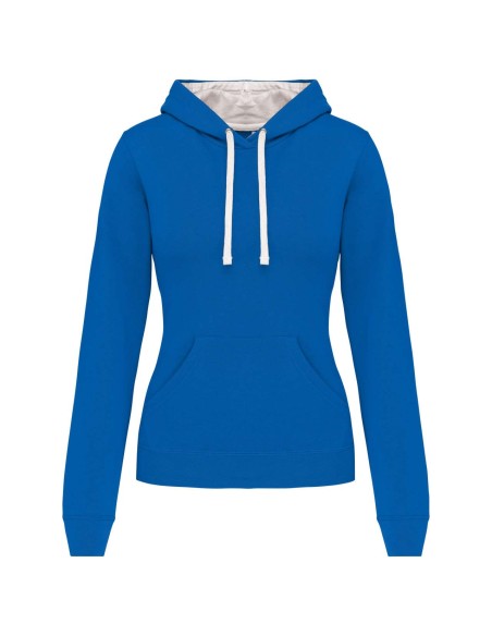 K-KA465-LADIES’ CONTRAST HOODED SWEATSHIRT