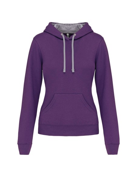 K-KA465-LADIES’ CONTRAST HOODED SWEATSHIRT
