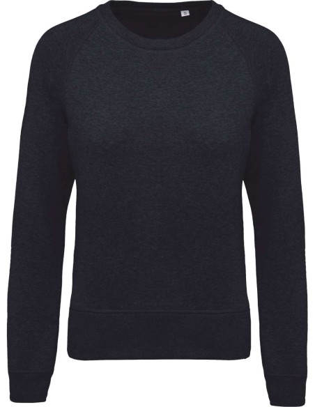 K-KA481-LADIES’ ORGANIC COTTON CREW NECK RAGLAN SLEEVE SWEATSHIRT