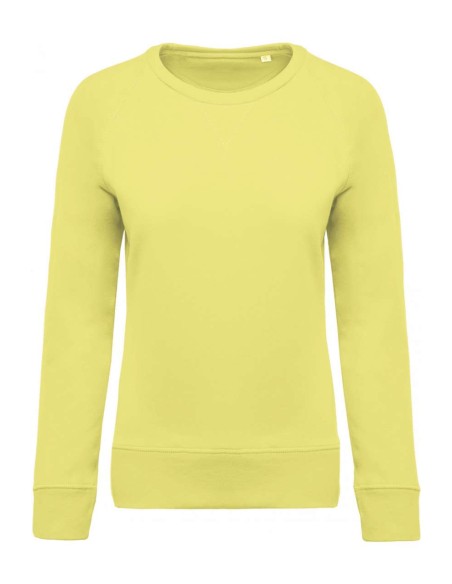 K-KA481-LADIES’ ORGANIC COTTON CREW NECK RAGLAN SLEEVE SWEATSHIRT