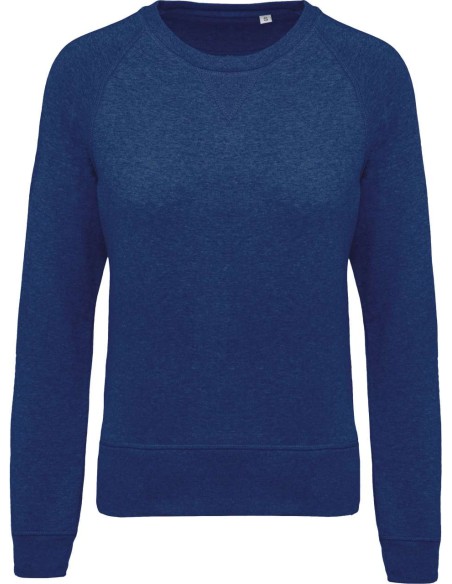K-KA481-LADIES’ ORGANIC COTTON CREW NECK RAGLAN SLEEVE SWEATSHIRT