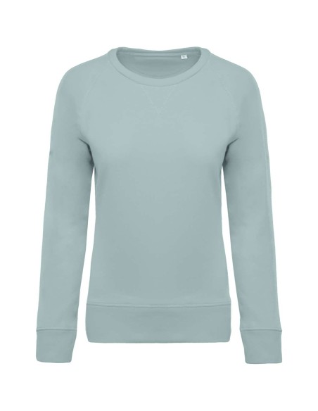 K-KA481-LADIES’ ORGANIC COTTON CREW NECK RAGLAN SLEEVE SWEATSHIRT