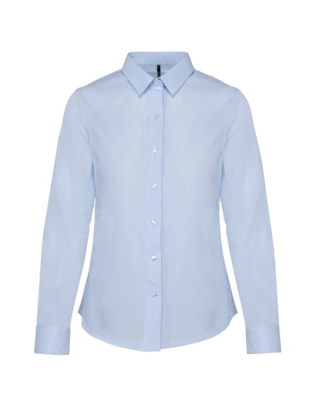 K-KA510-LADIES’ LONG-SLEEVED COTTON POPLIN SHIRT