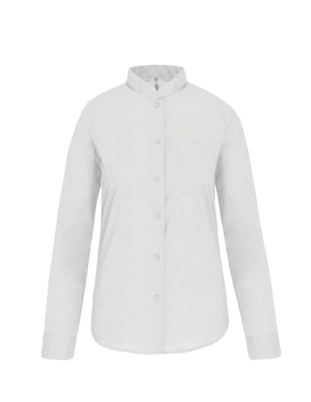 K-KA514-LADIES' LONG-SLEEVED MANDARIN COLLAR SHIRT