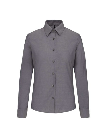 K-KA534-LADIES' LONG-SLEEVED OXFORD SHIRT