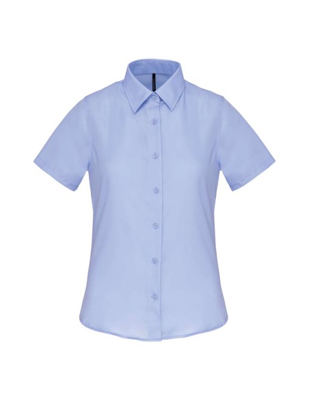 K-KA544-LADIES' SHORT-SLEEVED COTTON POPLIN SHIRT