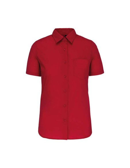 K-KA544-LADIES' SHORT-SLEEVED COTTON POPLIN SHIRT