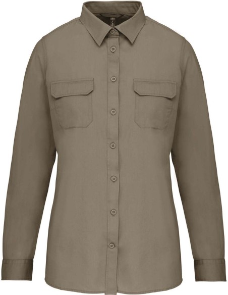 K-KA591-LADIES' LONG-SLEEVED SAFARI SHIRT
