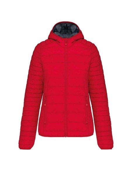 K-KA6111-LADIES' LIGHTWEIGHT HOODED PADDED JACKET