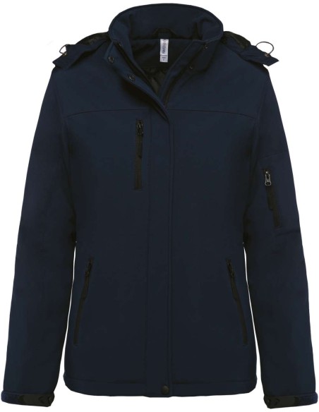 K-KA651-LADIES’ HOODED SOFTSHELL LINED PARKA