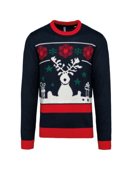 K-KA9011-UNISEX CREW NECK CHRISTMAS JUMPER