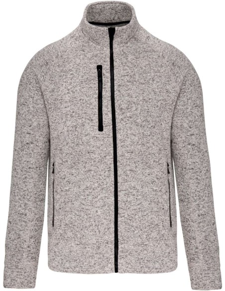 K-KA9106-MEN'S FULL ZIP HEATHER JACKET