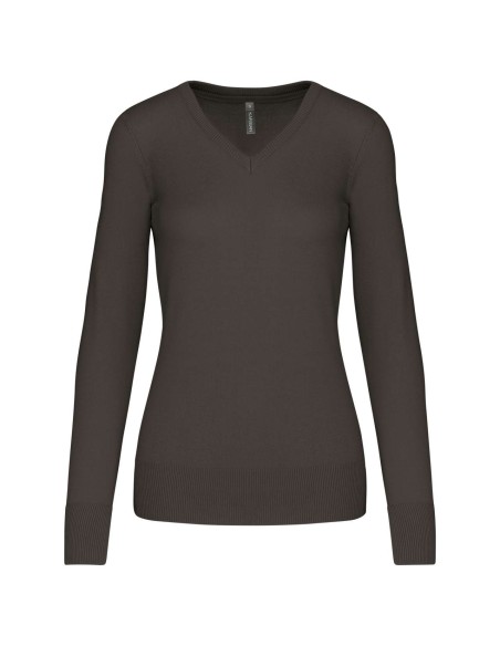 K-KA966-LADIES' V-NECK JUMPER