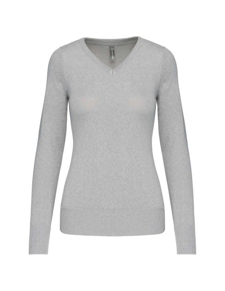 K-KA966-LADIES' V-NECK JUMPER