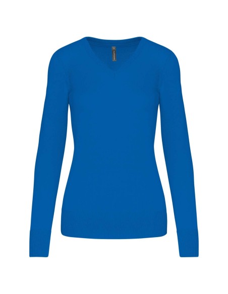 K-KA966-LADIES' V-NECK JUMPER