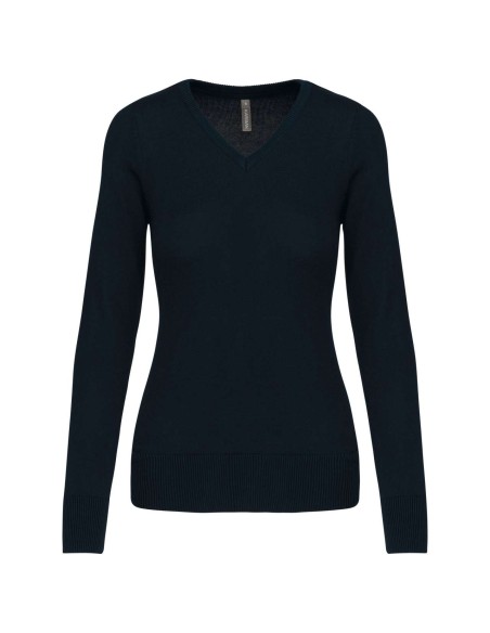 K-KA966-LADIES' V-NECK JUMPER
