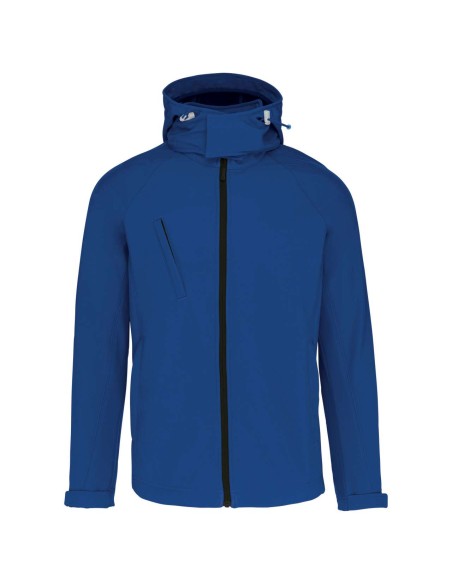 K-KB413-MEN'S DETACHABLE HOODED SOFTSHELL JACKET