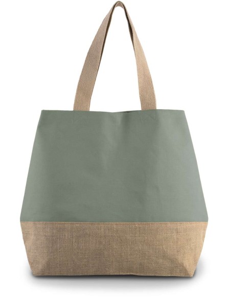 K-KI0235-CANVAS et JUTE HOLD-ALL SHOPPER BAG