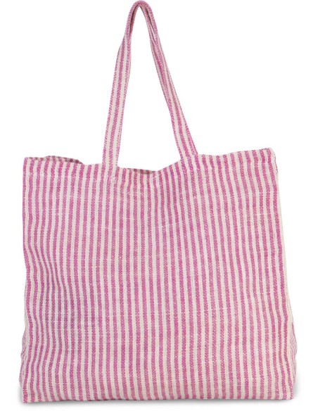 K-KI0236-JUCO STRIPED SHOPPER BAG