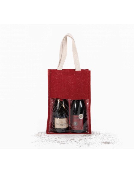 K-KI0268-JUTE BOTTLE BAG