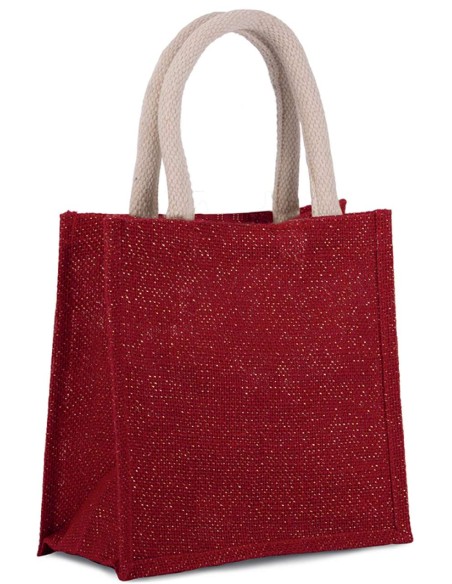 K-KI0272-JUTE CANVAS TOTE - SMALL