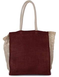 K-KI0281-SHOPPING BAG WITH MESH GUSSET