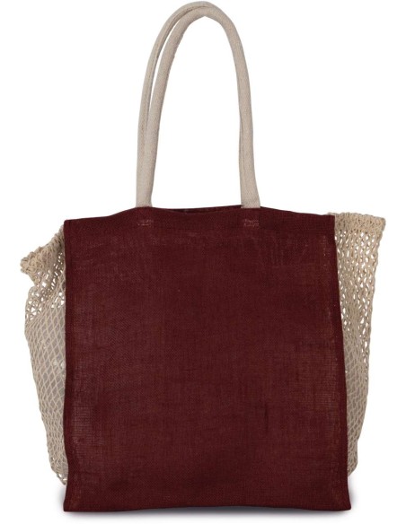 K-KI0281-SHOPPING BAG WITH MESH GUSSET