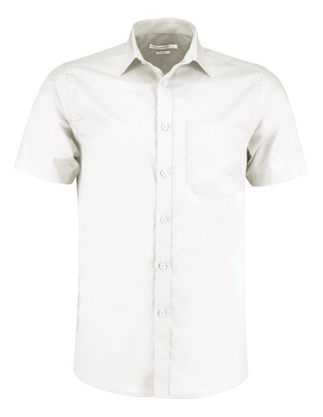 K-KK141-Mens Tailored Fit Poplin Shirt Short Sleeve