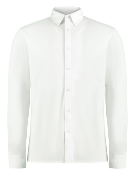 K-KK143-Tailored Fit Superwash® 60º Pique Shirt Long Sleeve