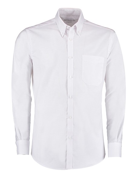 K-KK184-Men`s Slim Fit Workwear Oxford Shirt Long Sleeve