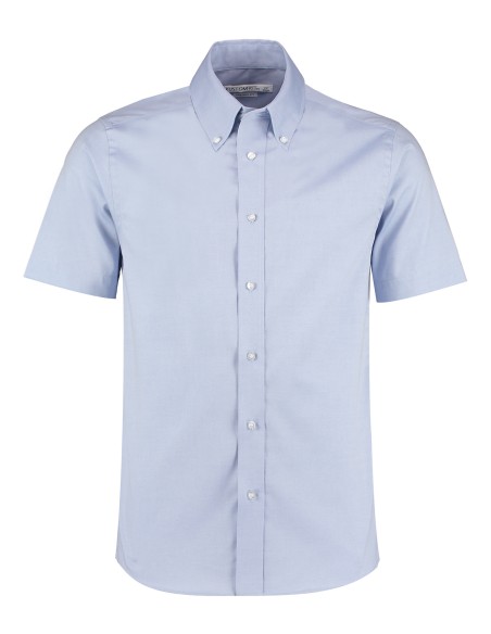K-KK187-Chemise Oxford de première qualité à manches courtes slim