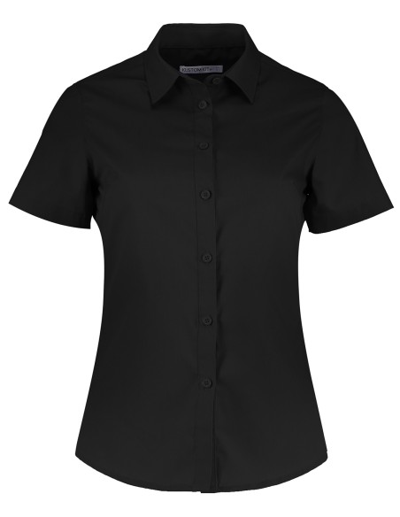 K-KK241-Womens Tailored Fit Poplin Shirt Short Sleeve